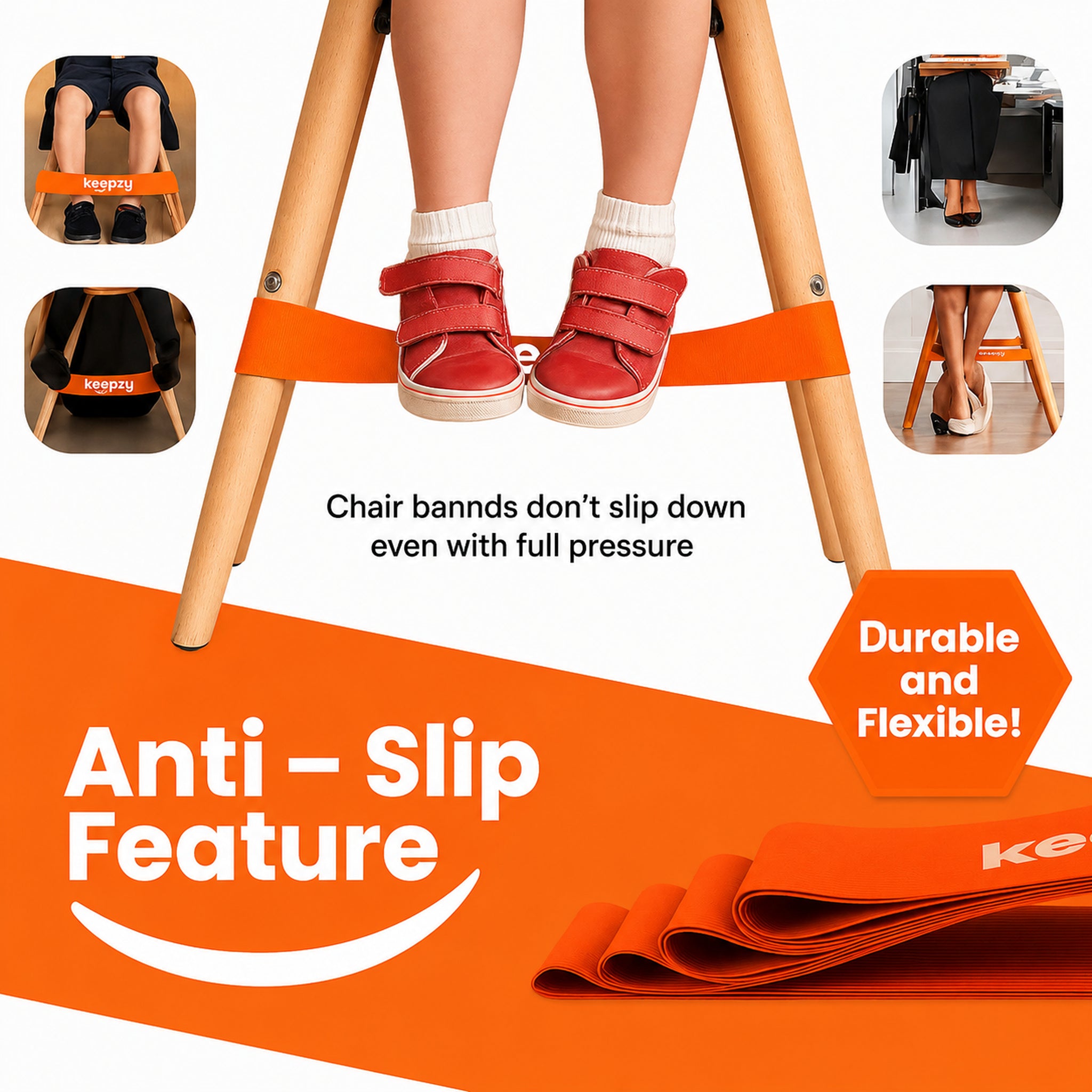 Chair Bands, Anti Slip Chair Bands for Kids with Fidgety Feet
