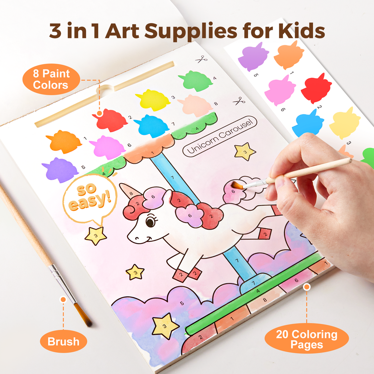 Jarmelo - Paint with Water Books - Unicorn Dream World