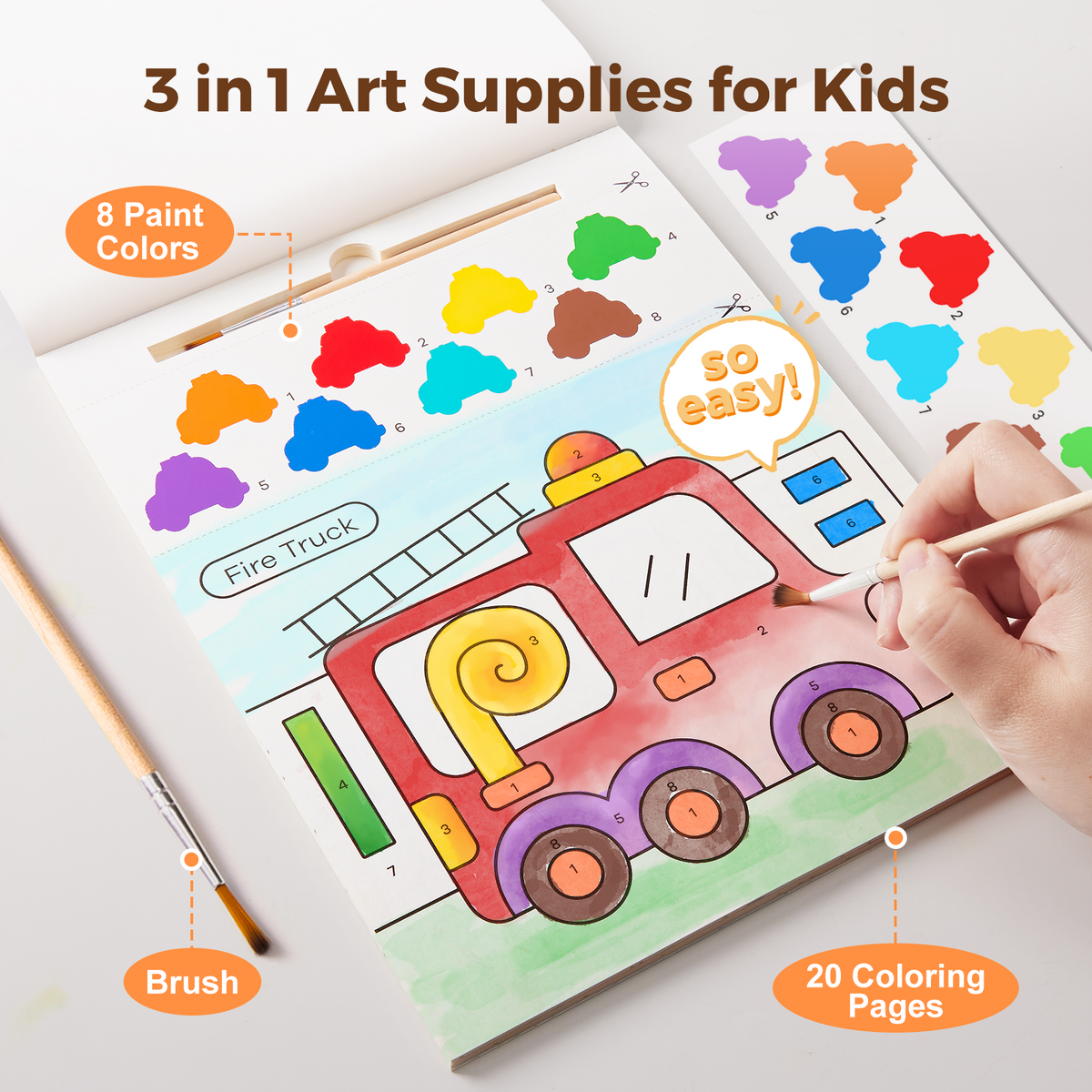 Jarmelo - Paint with Water Books - The Busy Vehicles