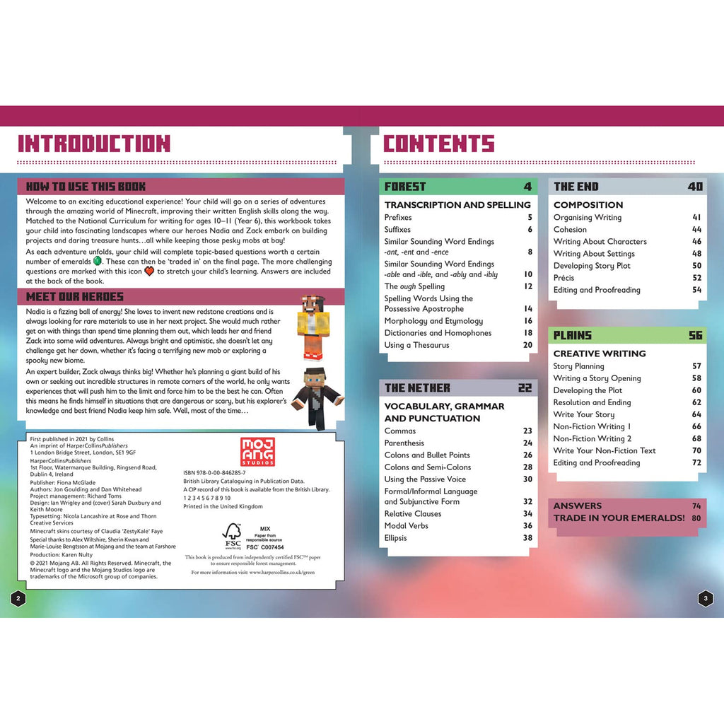 Minecraft - English Official Workbook - Age 10-11