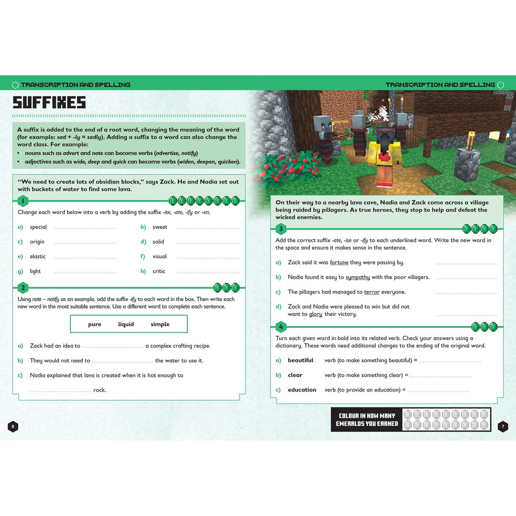 Minecraft - English Official Workbook - Age 10-11