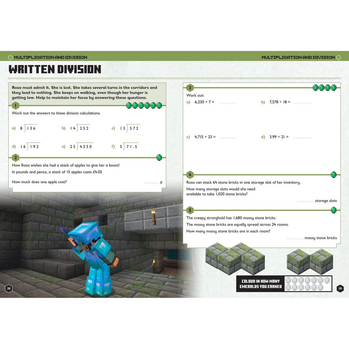 Minecraft - Math Official Workbook - Age 10-11