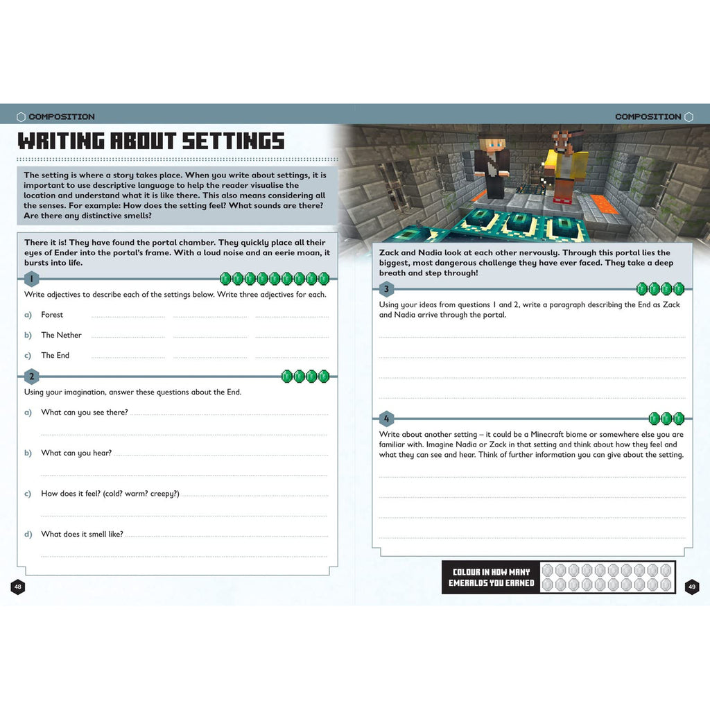Minecraft - English Official Workbook - Age 10-11