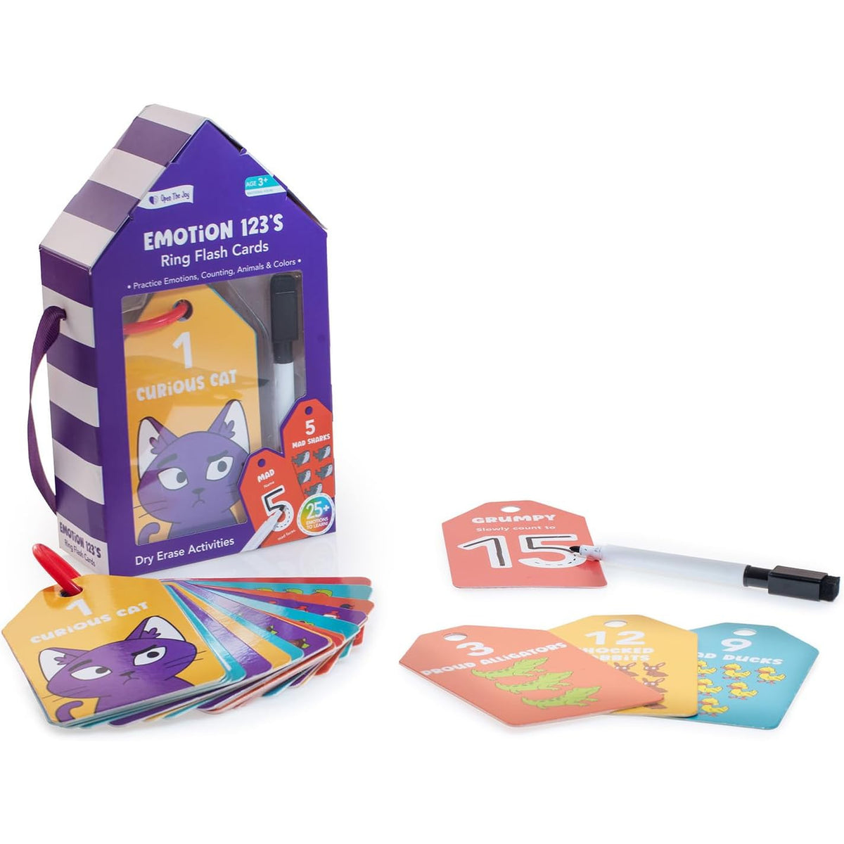 123 Number & Emotion Flash Cards