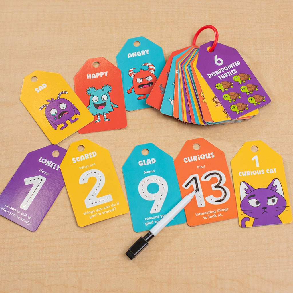 123 Number & Emotion Flash Cards