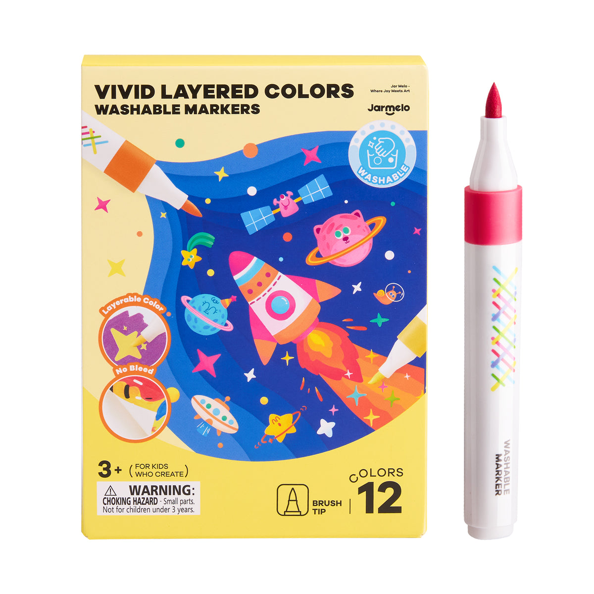 Jarmelo - Super Washable Blendable Markers (12 Ct.)