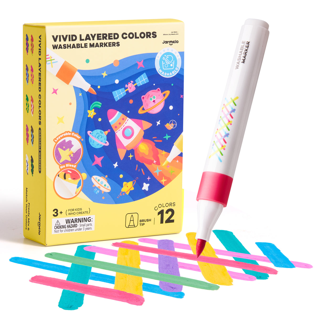 Jarmelo - Super Washable Blendable Markers (12 Ct.)