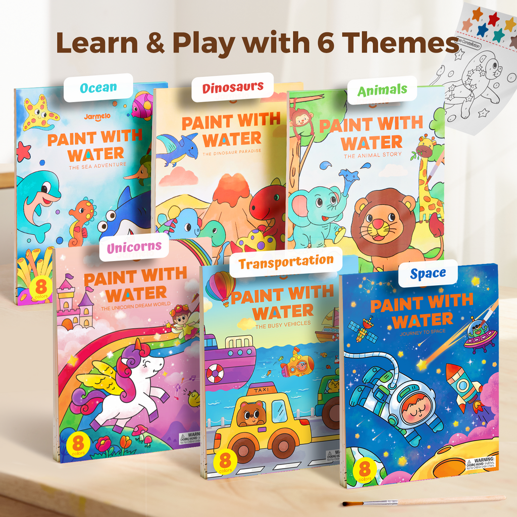 Jarmelo - Paint with Water Books - Unicorn Dream World