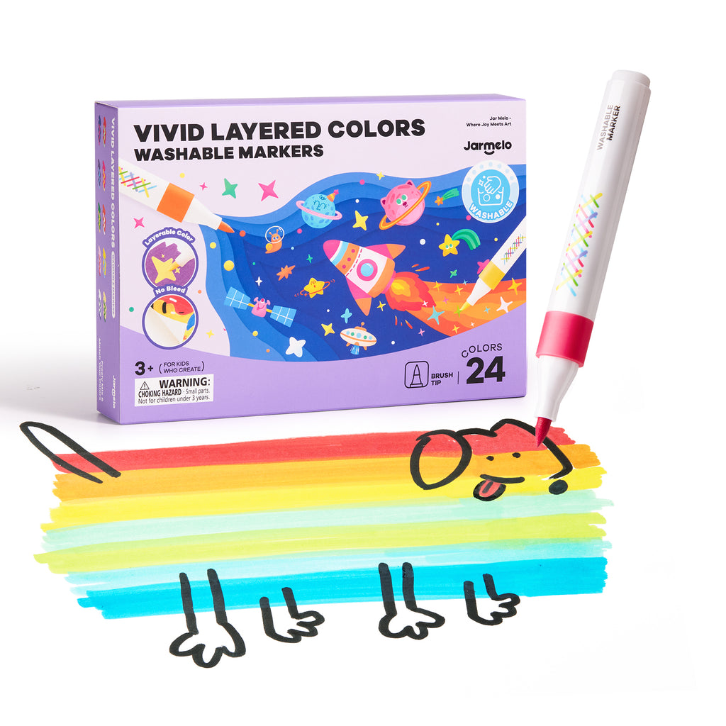 Jarmelo - Super Washable Blendable Markers (24 Ct.)