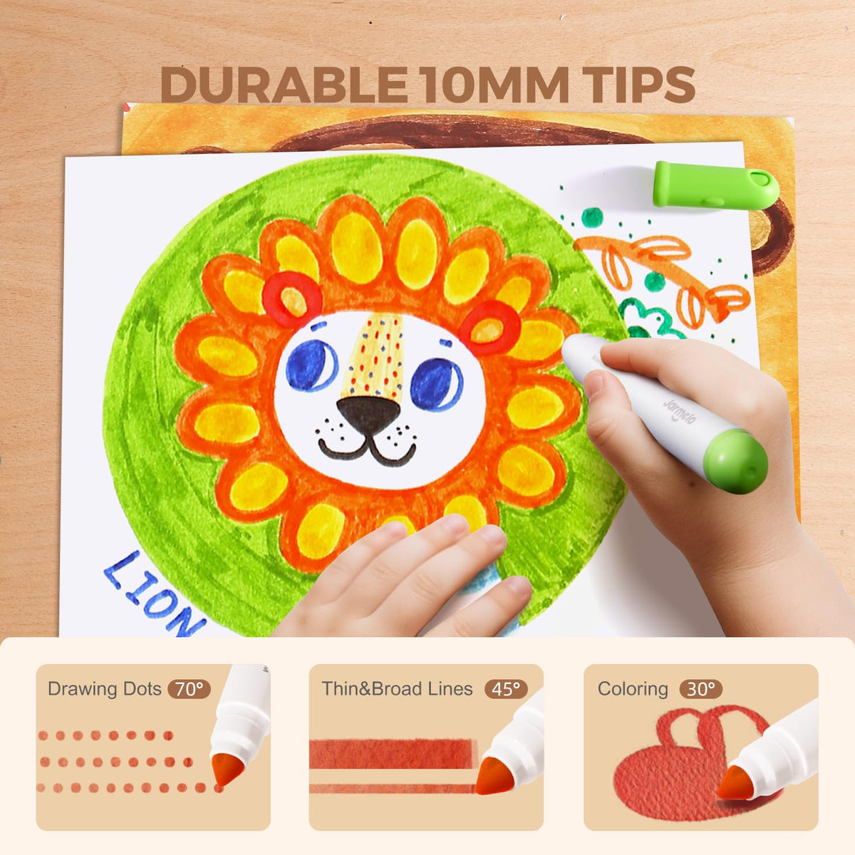 Jarmelo - Washable Markers for Kids Toddlers (36 Ct.)