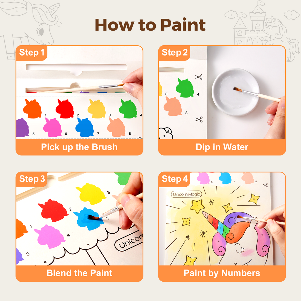 Jarmelo - Paint with Water Books - Unicorn Dream World