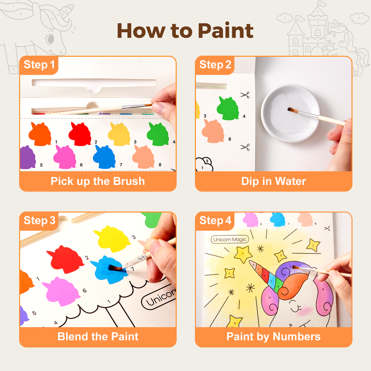 Jarmelo - Paint with Water Books - Unicorn Dream World
