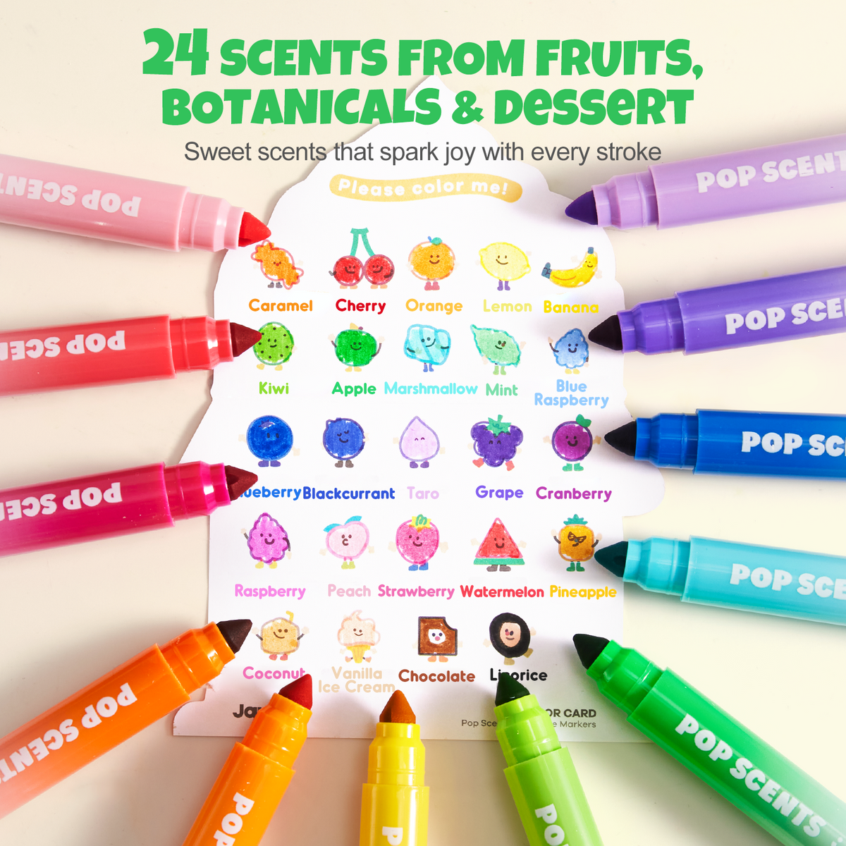 Jarmelo - Scented Washable Markers (24 Ct.)