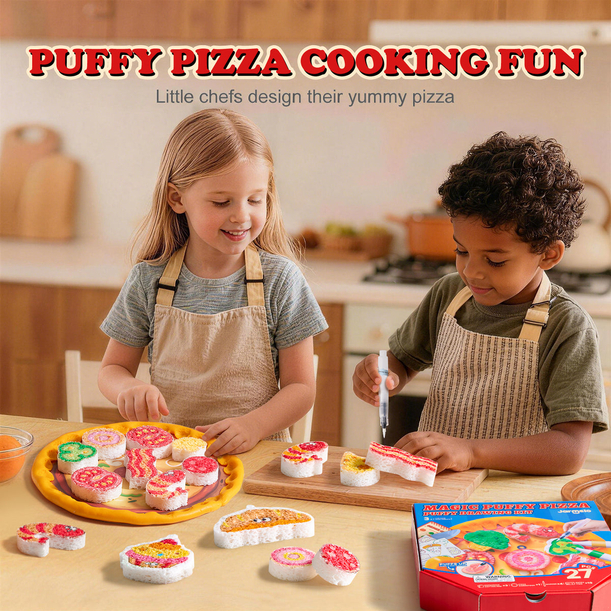Jarmelo - Magic Puffy Pizza Puffy Drawing Kit