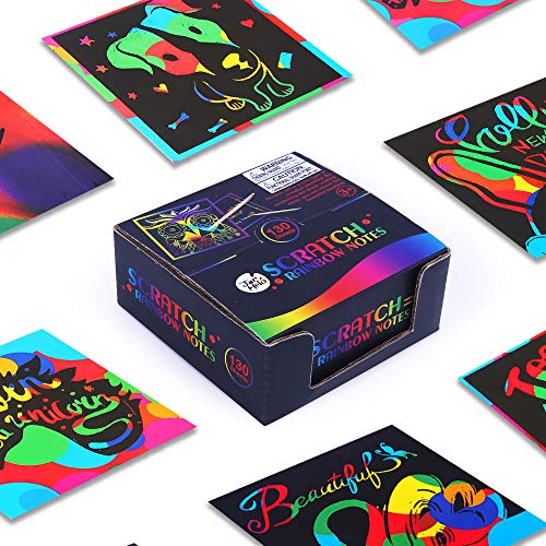 Jarmelo - Scratch Art Notes Set - Rainbow