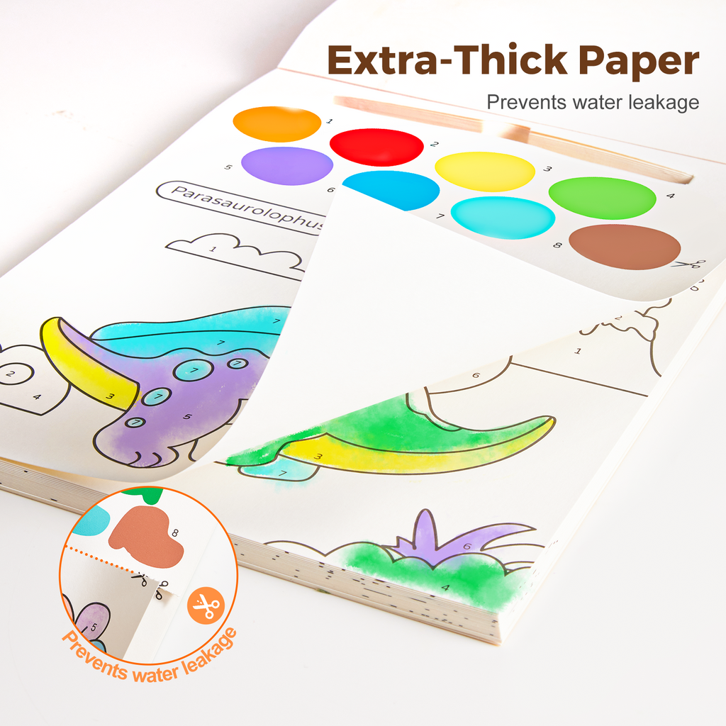 Jarmelo - Paint with Water Books - Dinosaurs
