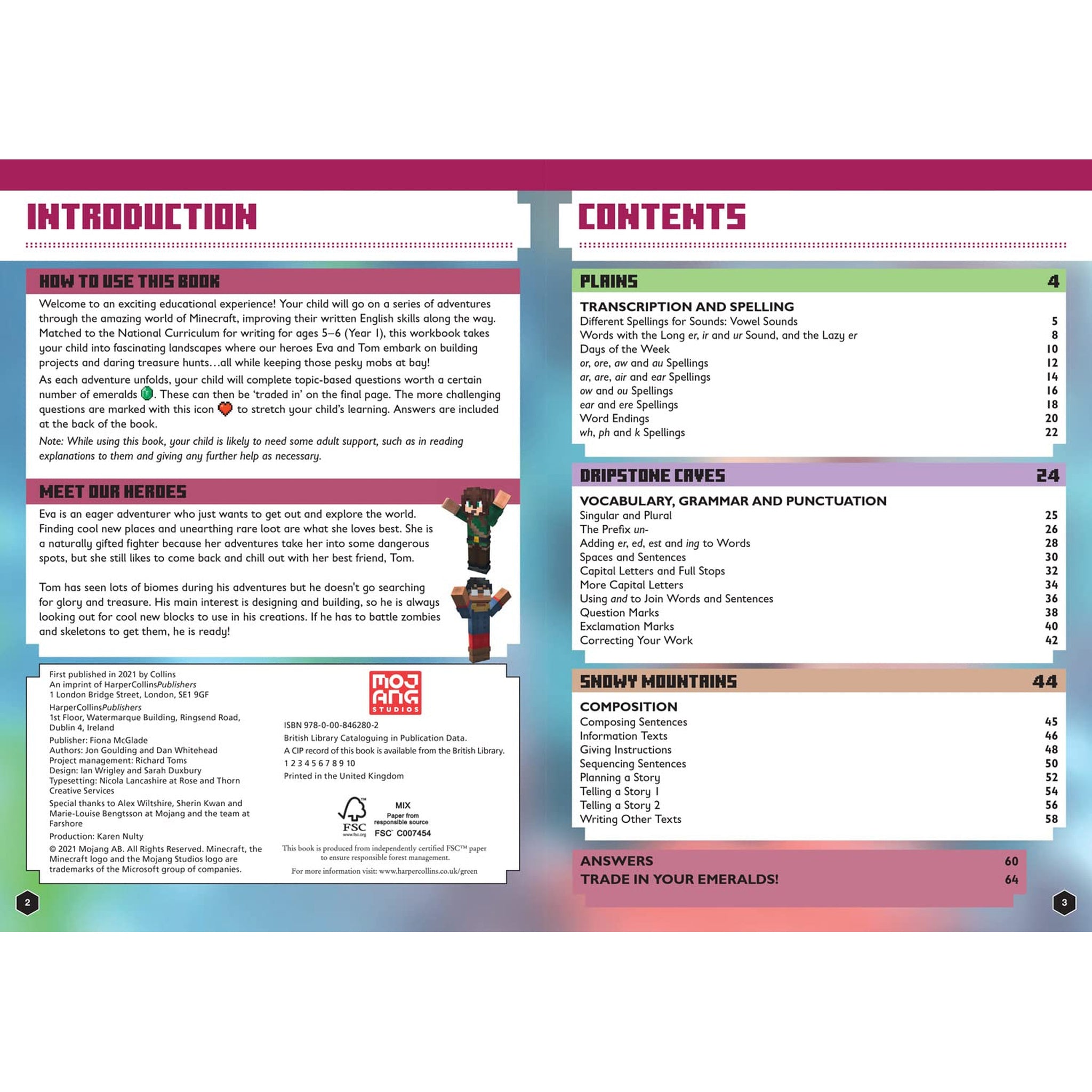 Minecraft - English Official Workbook - Age 5-6