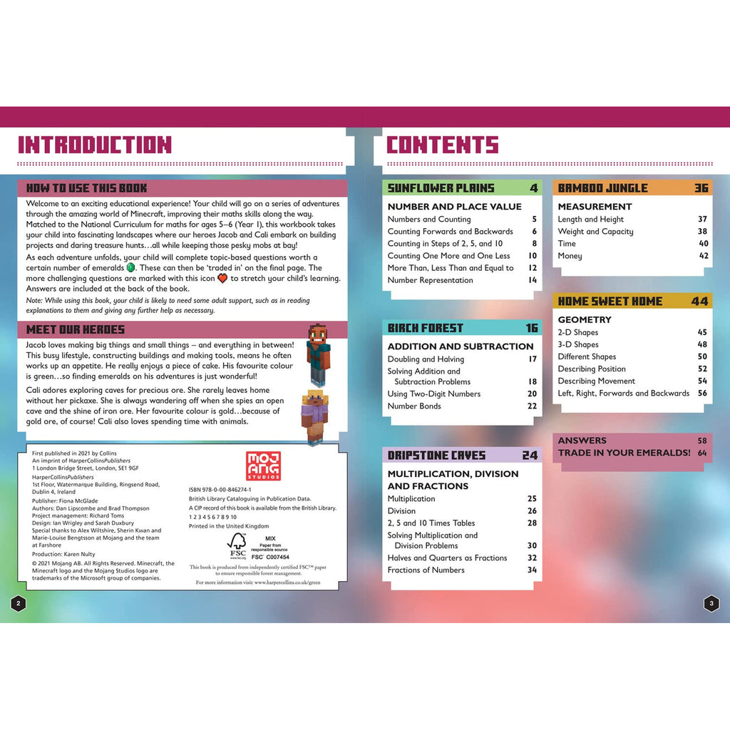 Minecraft - Math Official Workbook - Age 5-6