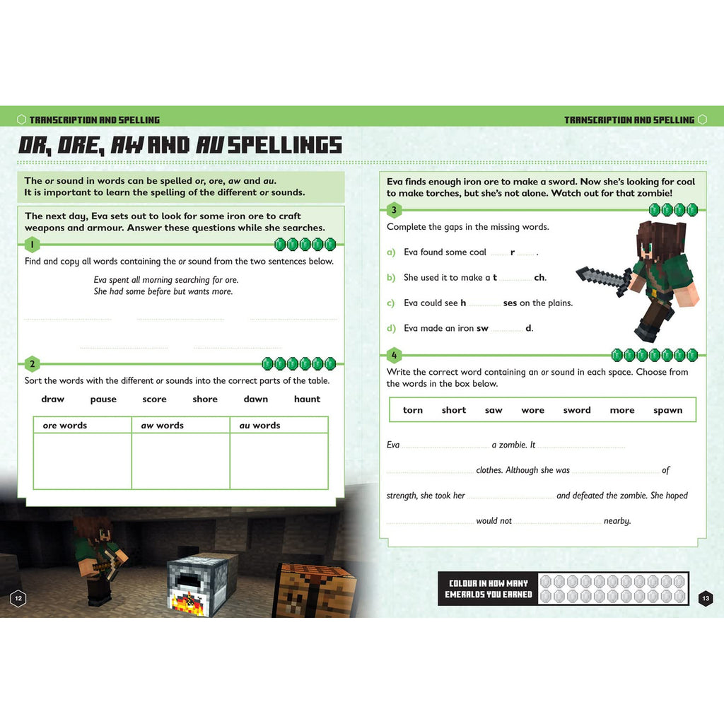 Minecraft - English Official Workbook - Age 5-6