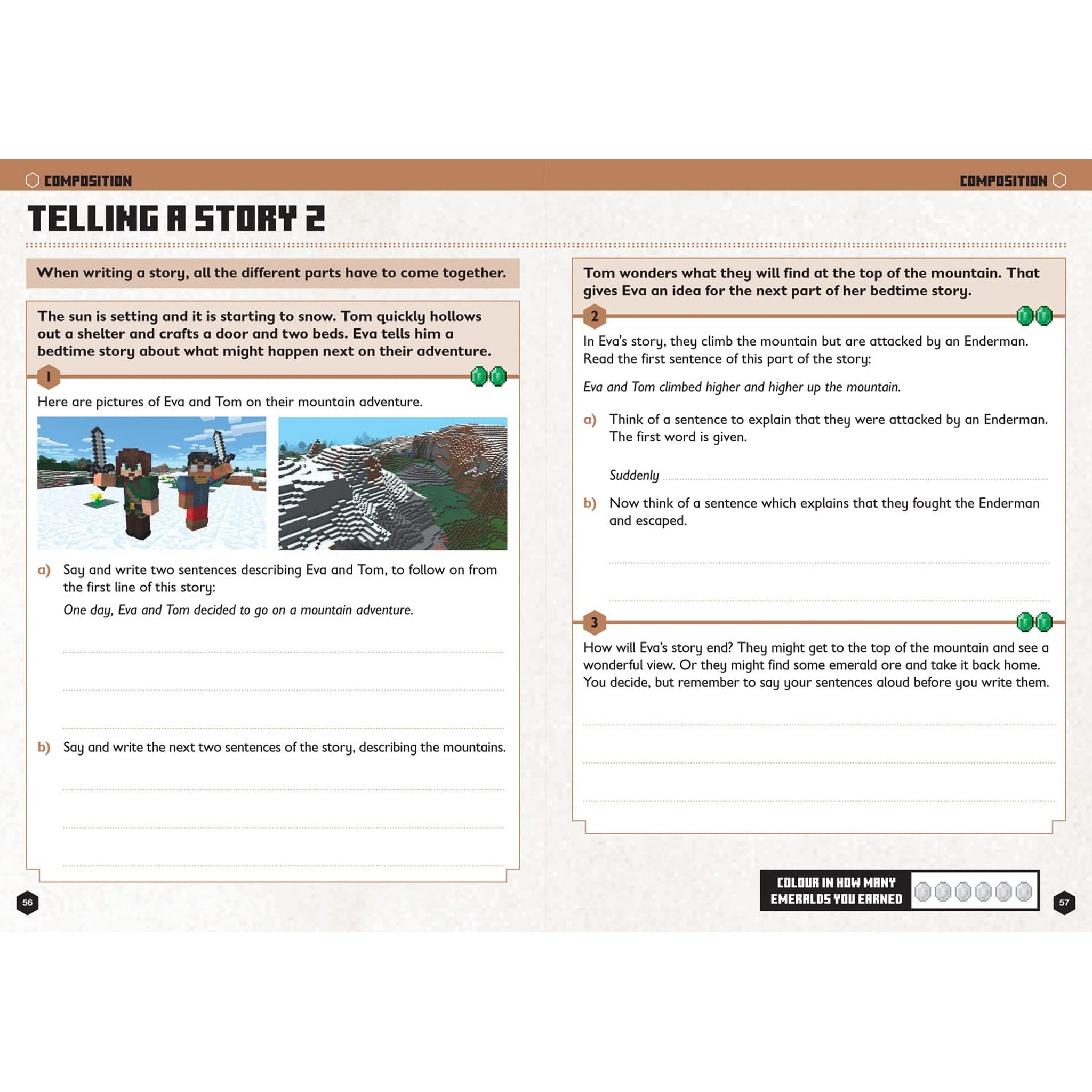 Minecraft - English Official Workbook - Age 5-6