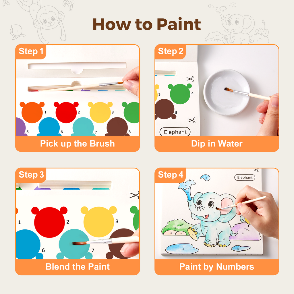 Jarmelo - Paint with Water Books - Animals