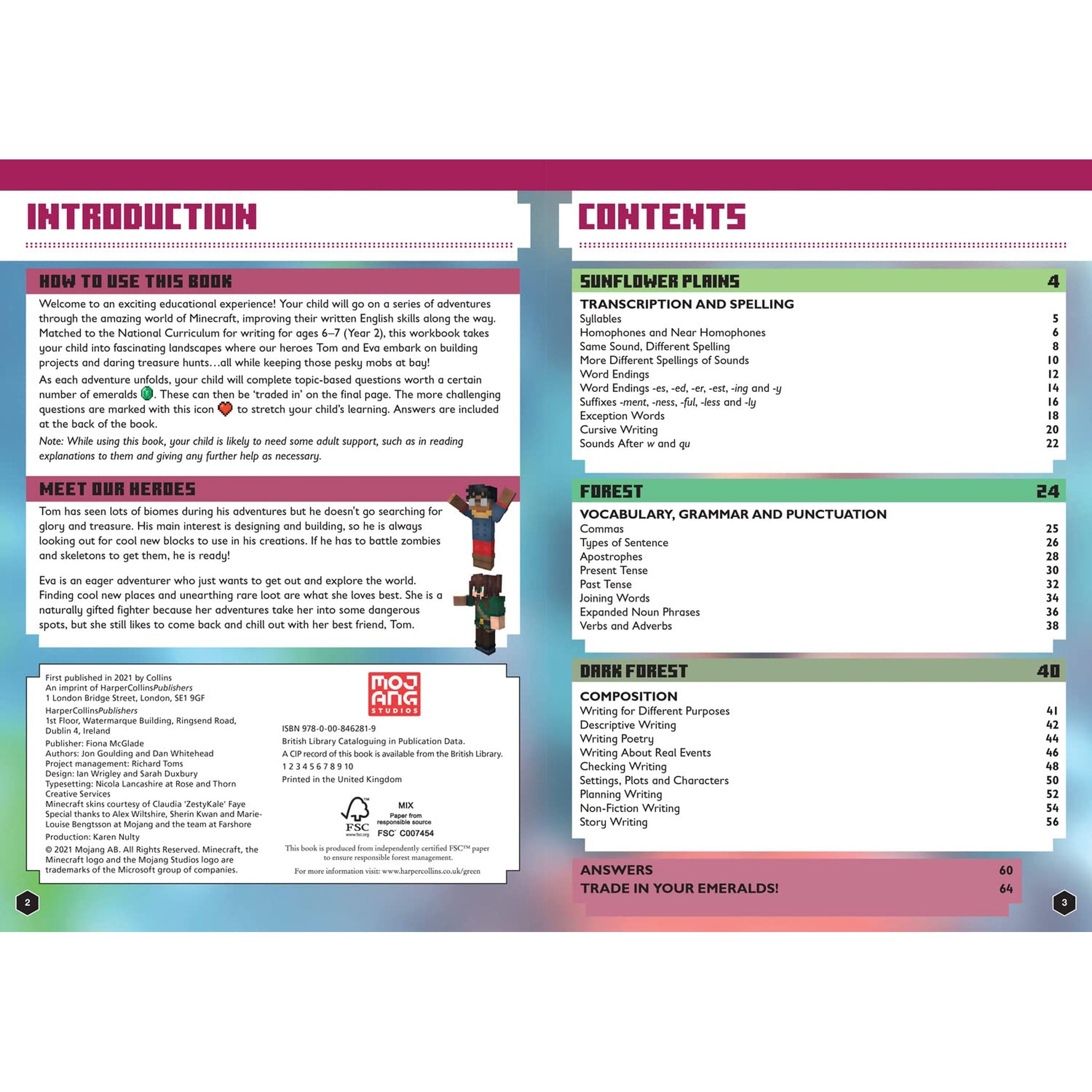 Minecraft - English Official Workbook - Age 6-7