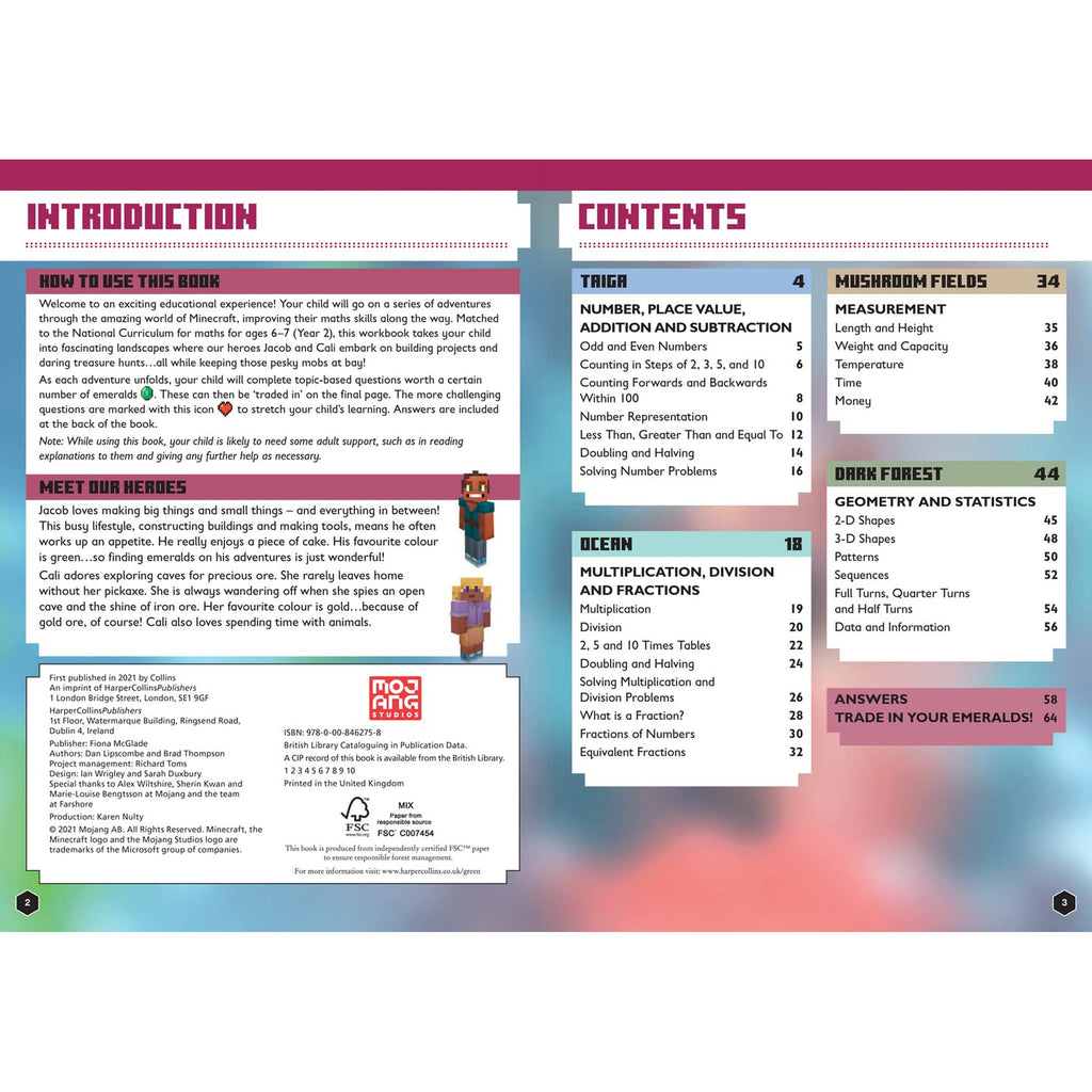 Minecraft - Math Official Workbook - Age 6-7