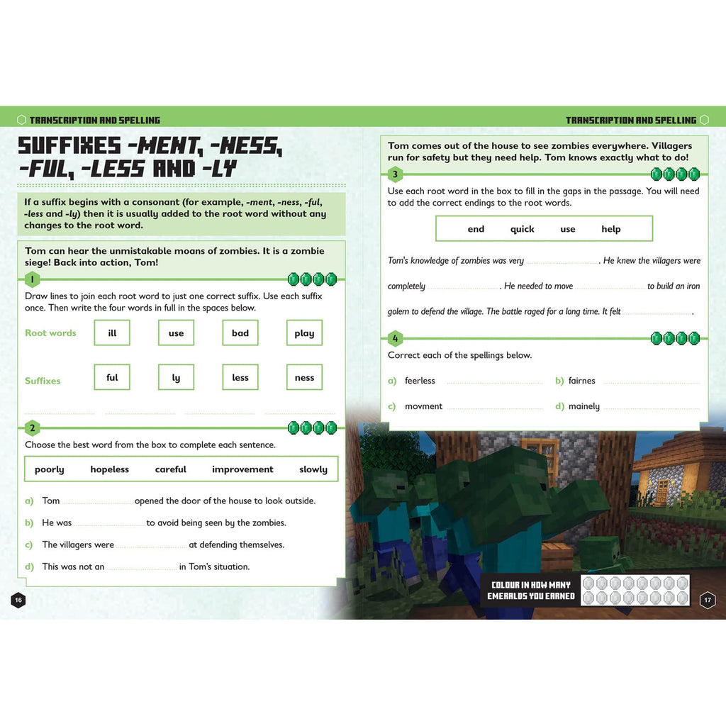 Minecraft - English Official Workbook - Age 6-7