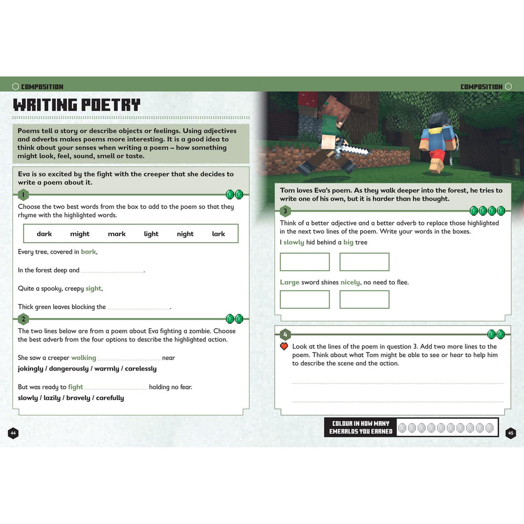 Minecraft - English Official Workbook - Age 6-7