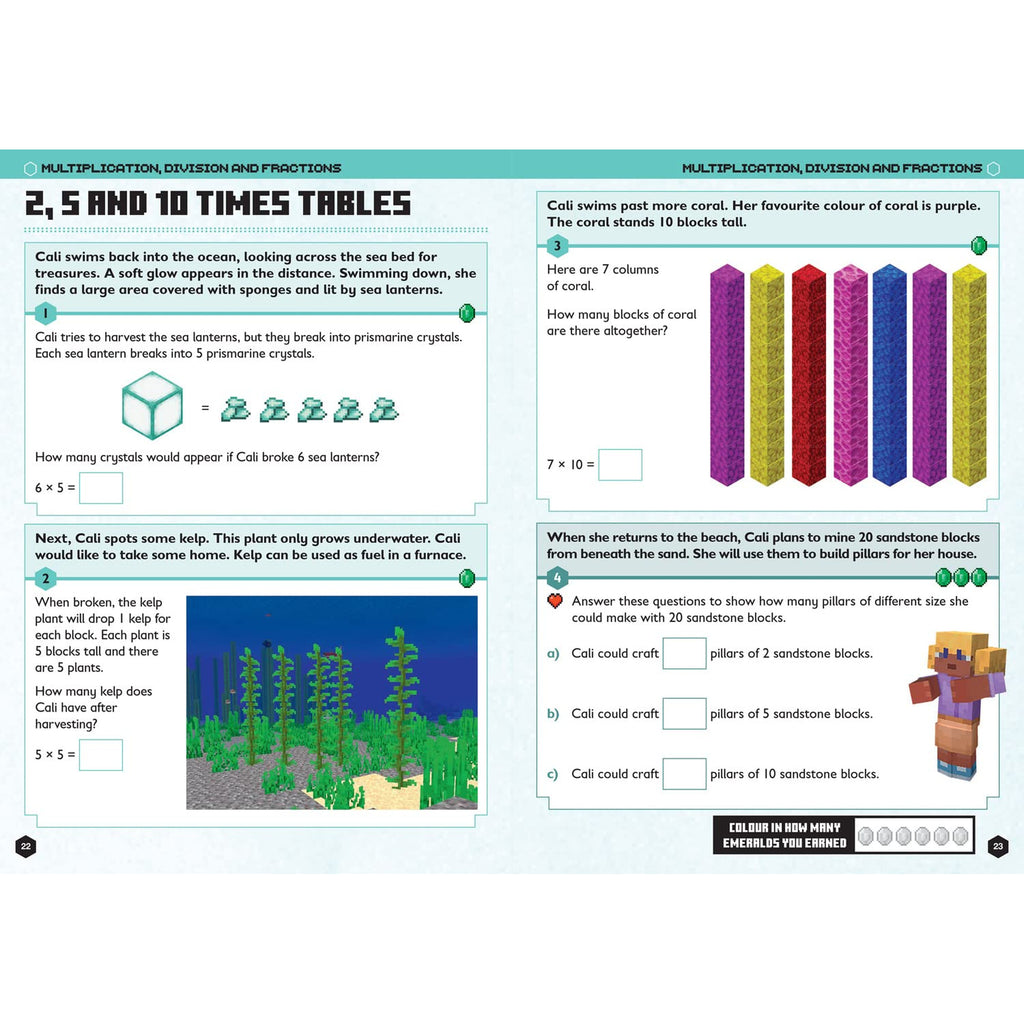 Minecraft - Math Official Workbook - Age 6-7