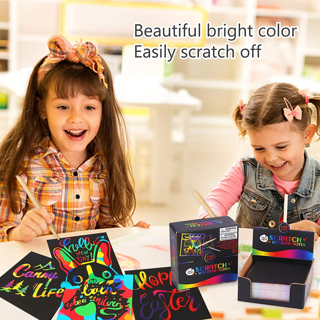 Jarmelo - Scratch Art Notes Set - Rainbow