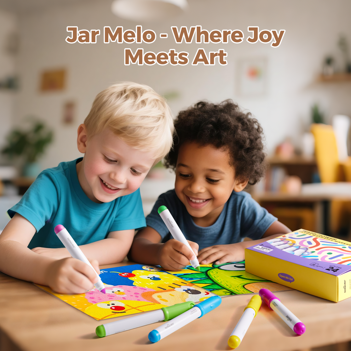 Jarmelo - Washable Markers for Kids Toddlers (24 Ct.)