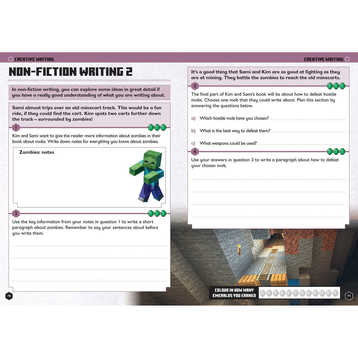 Minecraft - English Official Workbook - Age 7-8