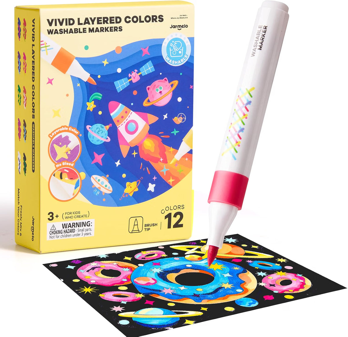 Jarmelo - Super Washable Blendable Markers (12 Ct.)