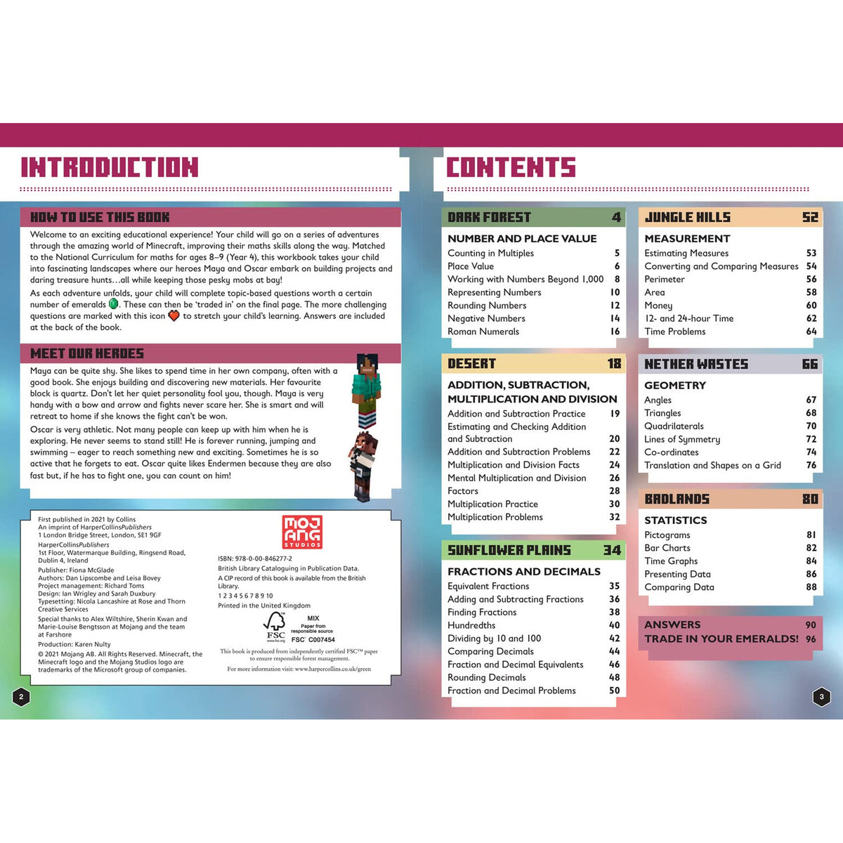 Minecraft - Math Official Workbook - Age 8-9