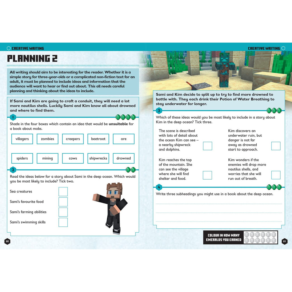 Minecraft - English Official Workbook - Age 8-9