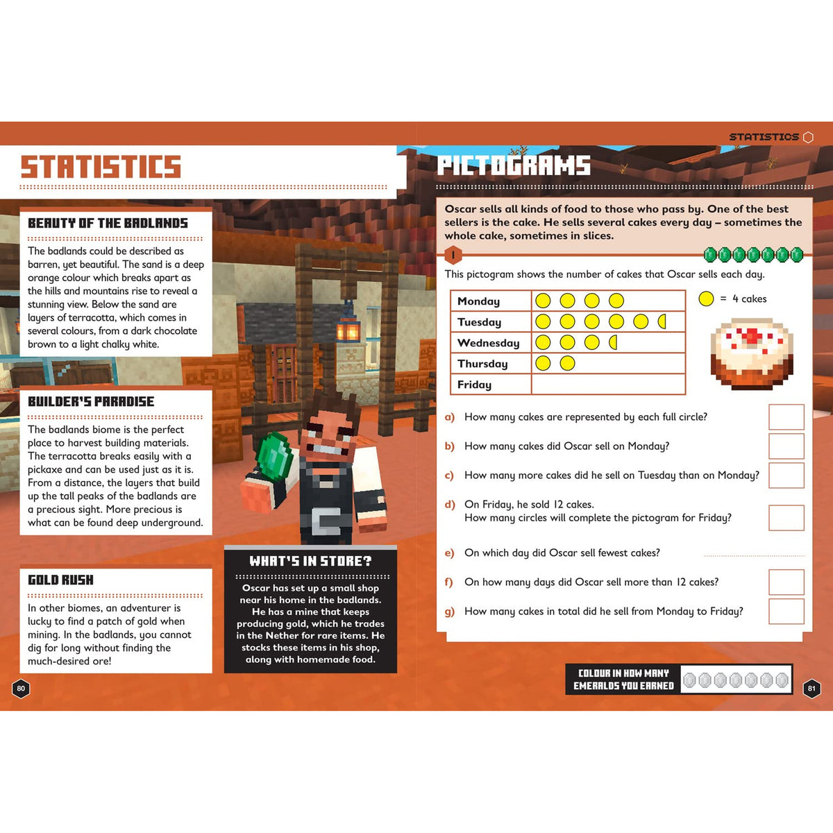 Minecraft - Math Official Workbook - Age 8-9