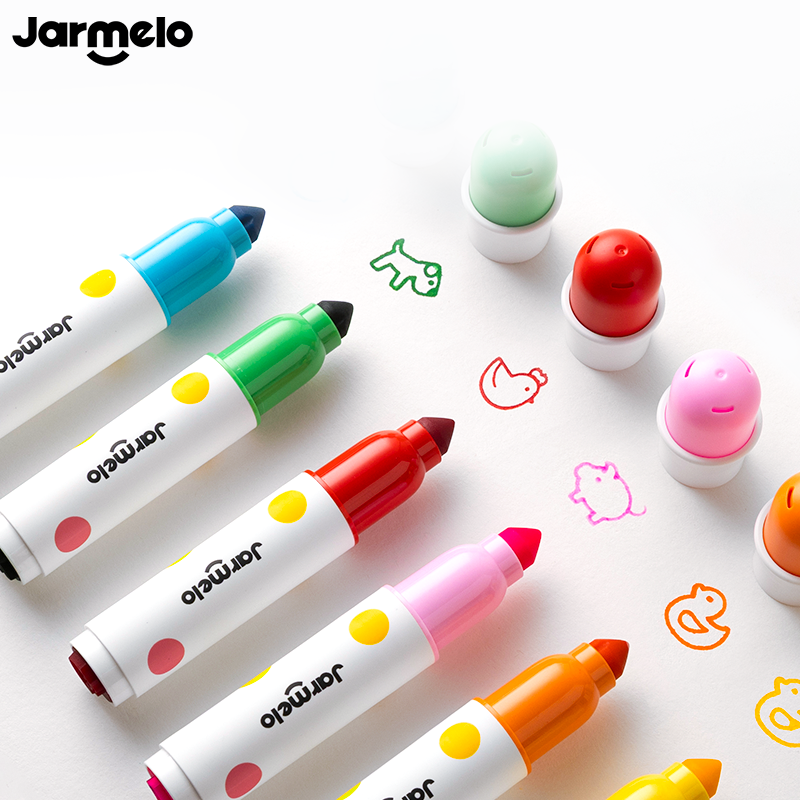 Jarmelo - Happy Stampers Washable Markers - (6 Ct.)