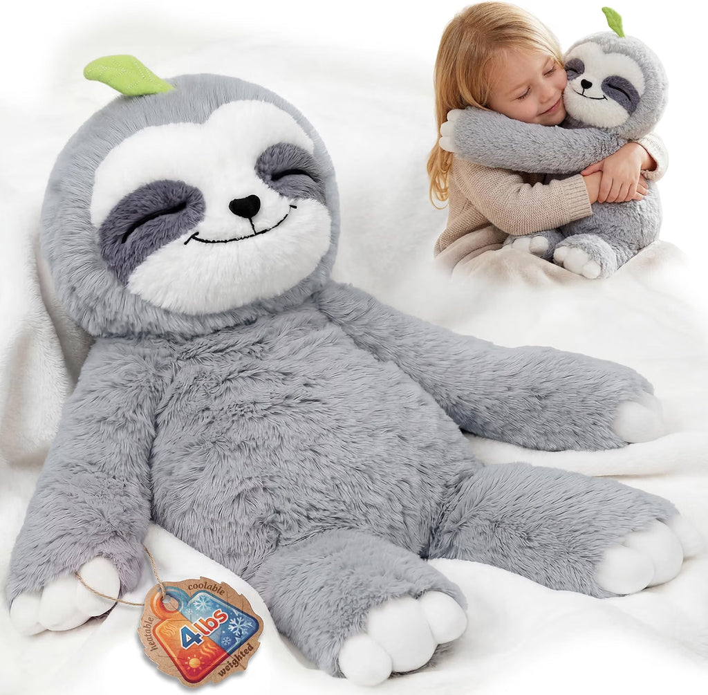 Mewaii - Weighted Stuffed Animals Sloth Plush, Heatable Coolable
