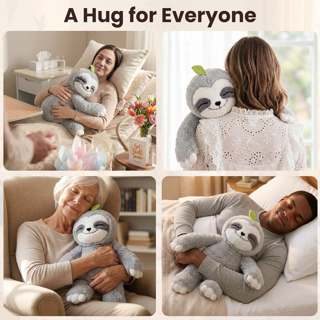 Mewaii - Weighted Stuffed Animals Sloth Plush, Heatable Coolable