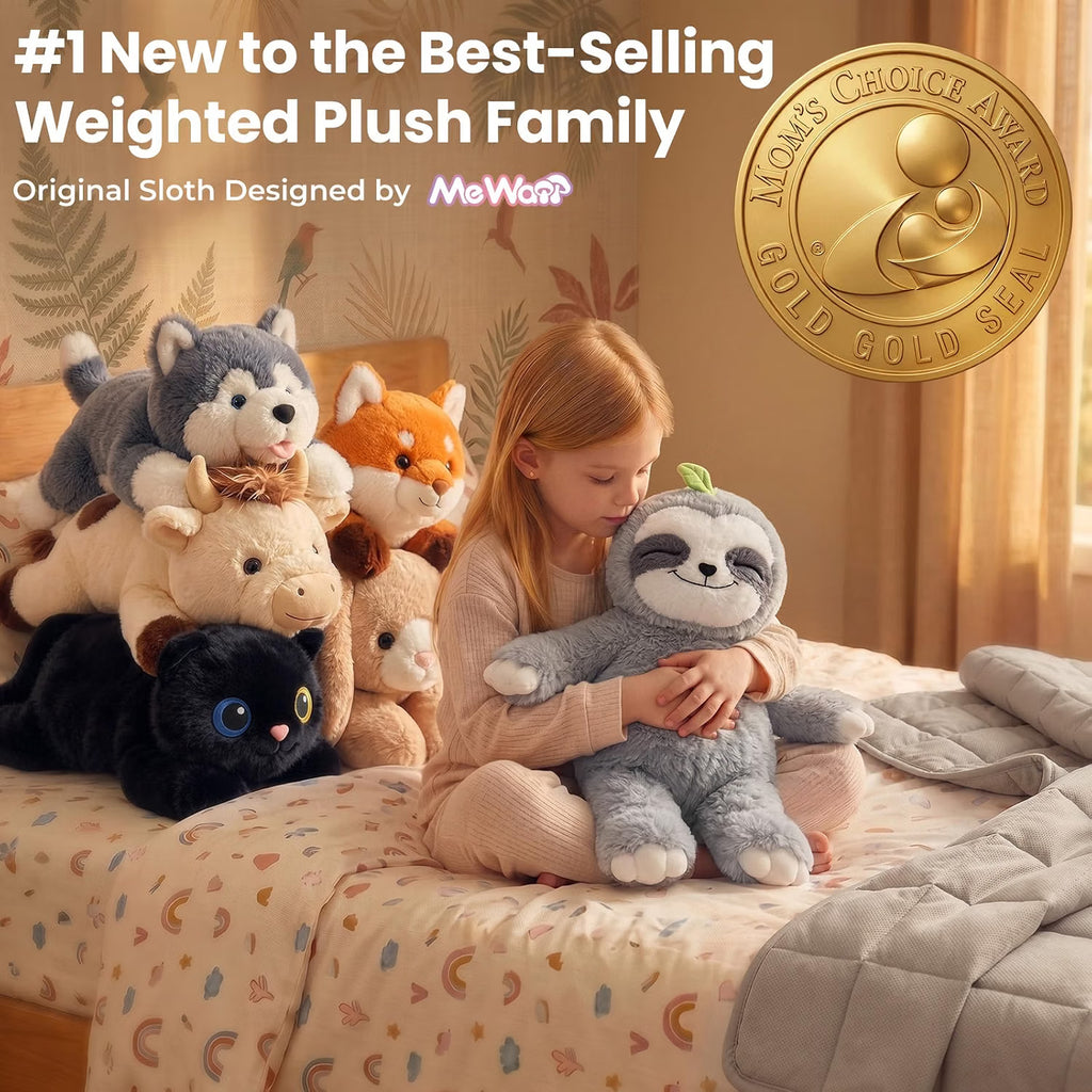 Mewaii - Weighted Stuffed Animals Sloth Plush, Heatable Coolable