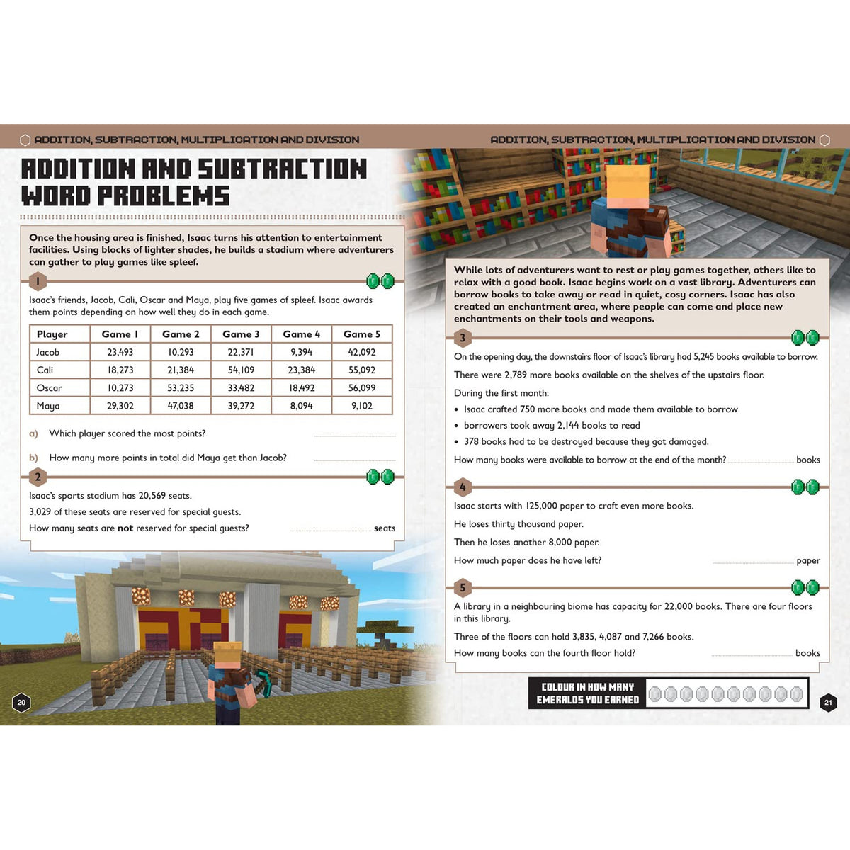 Minecraft - Math Official Workbook - Age 9-10