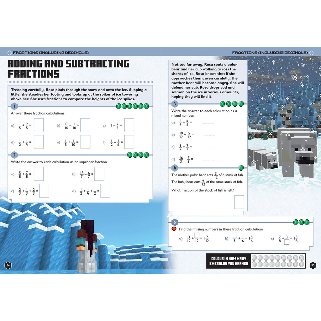 Minecraft - Math Official Workbook - Age 9-10