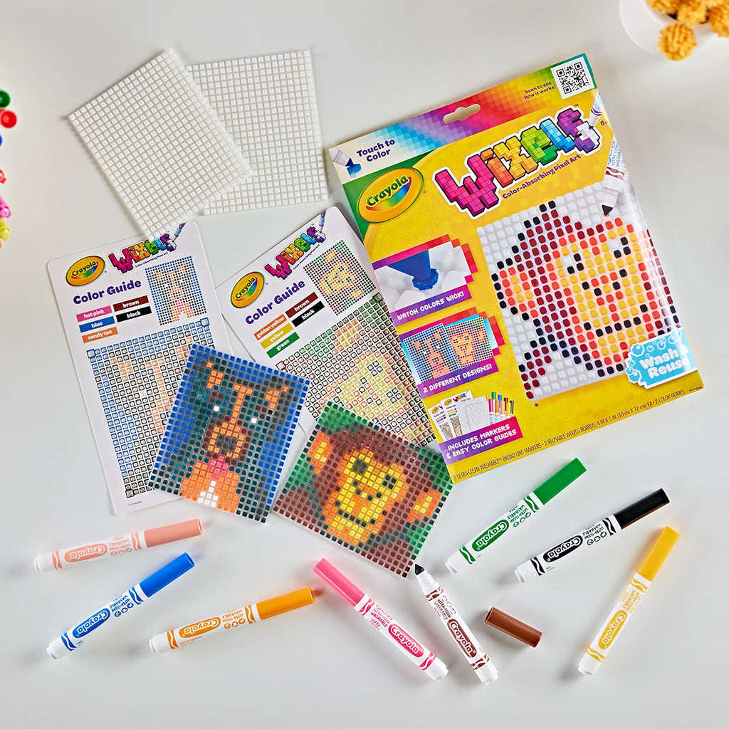 Crayola Wixels Animals Activity Kit, Pixel Art Coloring Set