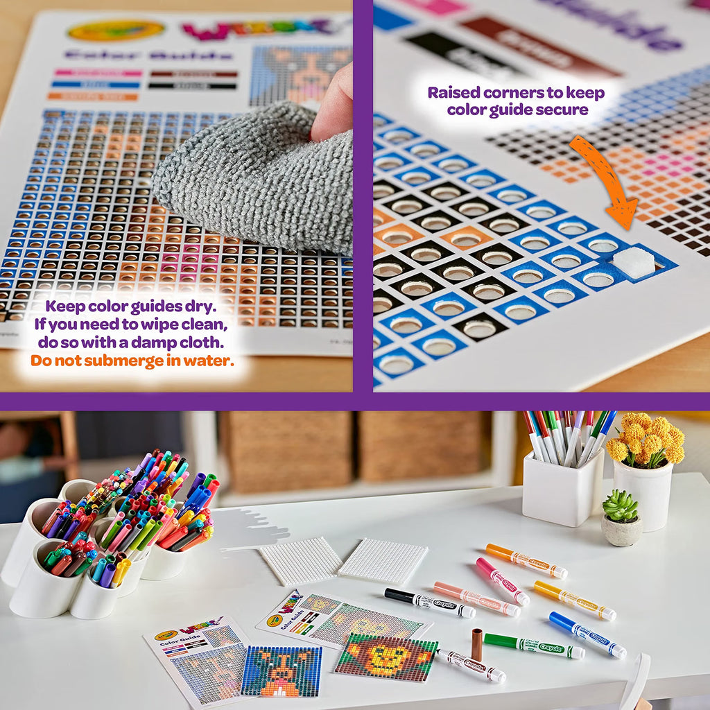 Crayola Wixels Animals Activity Kit, Pixel Art Coloring Set