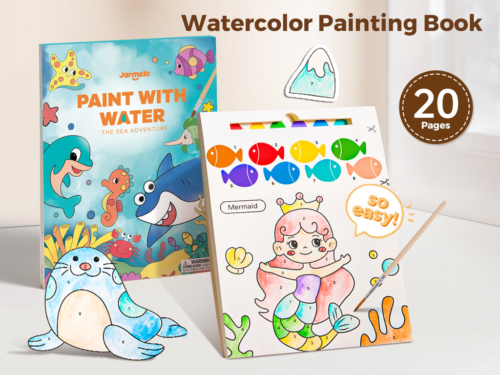 Jarmelo - Paint with Water Books - Sea Adventure