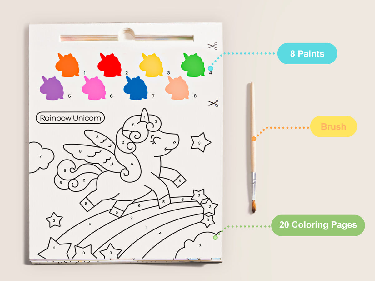 Jarmelo - Paint with Water Books - Unicorn Dream World