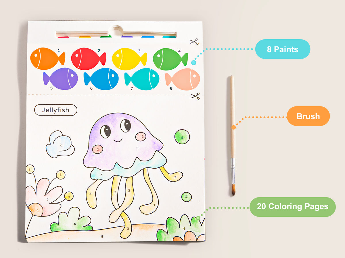 Jarmelo - Paint with Water Books - Sea Adventure