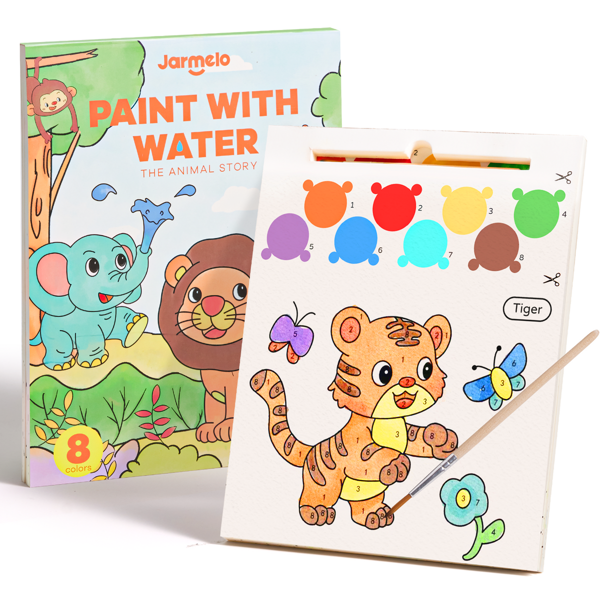 Jarmelo - Paint with Water Books - Animals