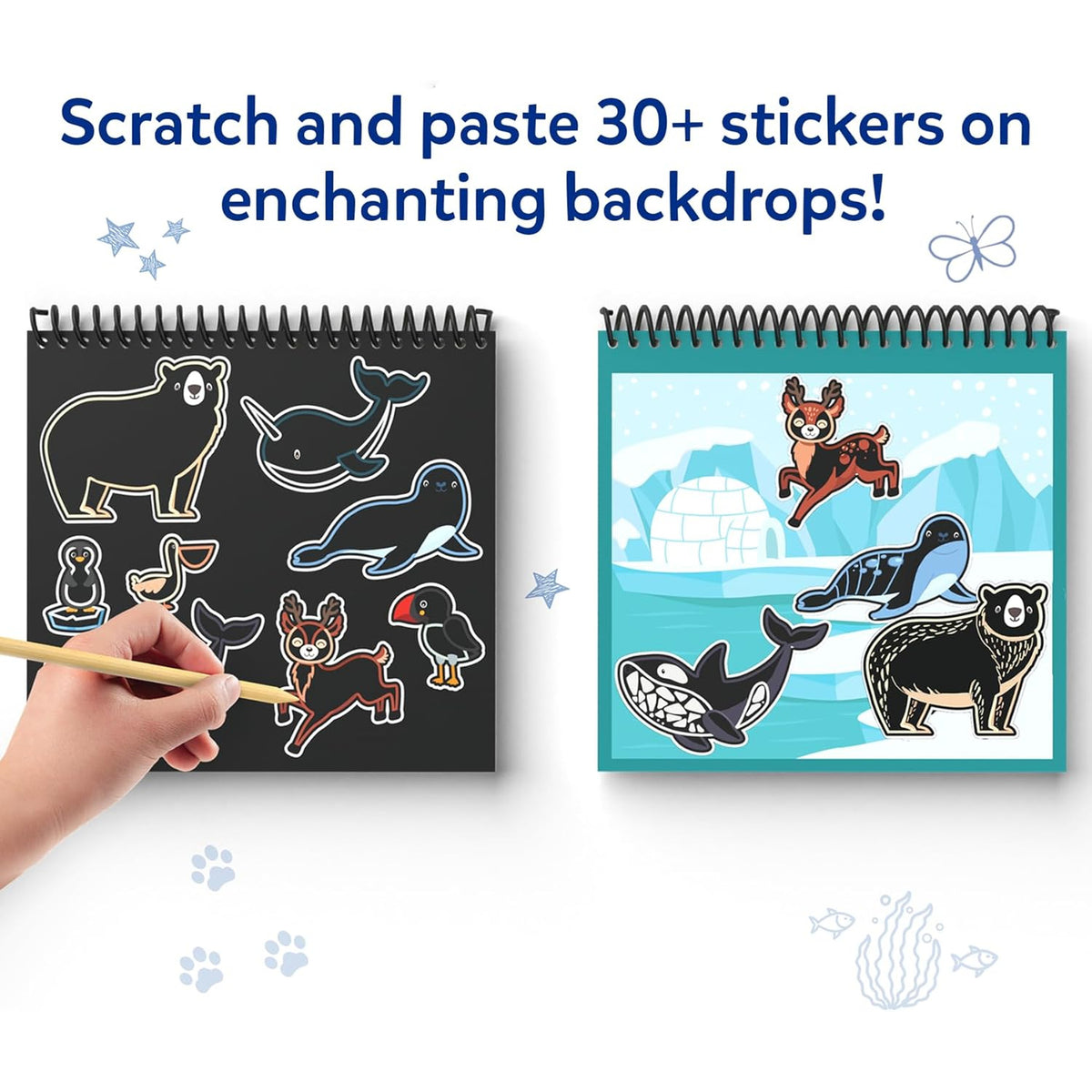 Scratch Art Books - Animals, Craft Kits & Supplies